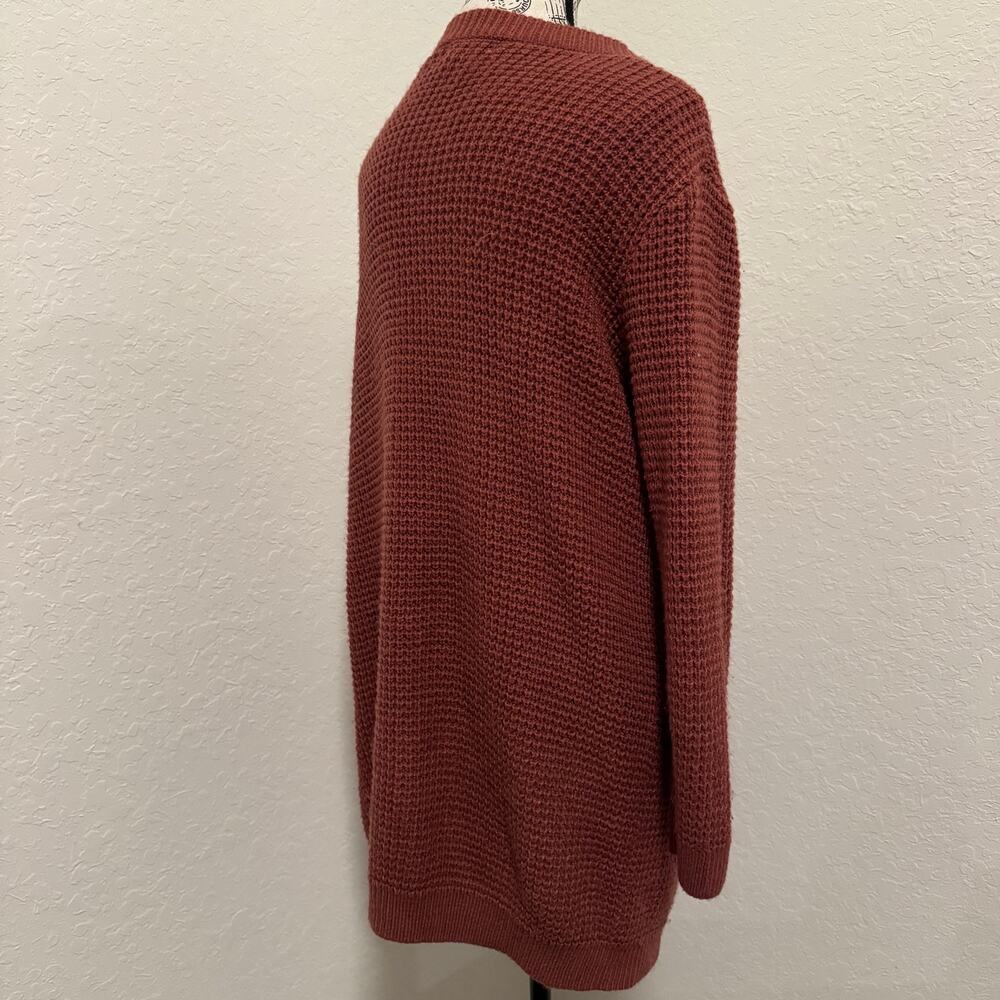 Emma’s Expressions Large Waffle Knit Open-Front Cardigan Sweater Pockets Comfy - Picture 5 of 10